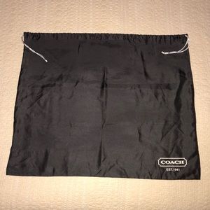 Large Dark Brown Coach Drawstring Dust Bag, 23 x19